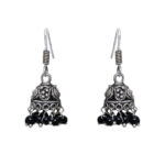Gehna Jaipur Black Onyx Color Zircon Beads Jhumki  Earring For Girls & Women GE03-1073