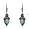 Gehna Jaipur Turquoise Color Stone Earrings In German Silver  For Girls & Women GE01-1073 - Image 3