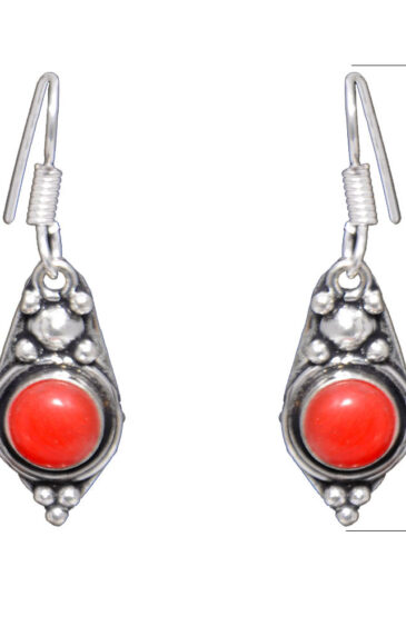 Gehna Jaipur Jasper Color Stone Studded Earrings In German Silver  For Girls & Women GE01-1074