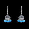 Gehna Jaipur Turquoise Color Zircon Beads Jhumki  Earring In Silver For Girls & Women GE03-1074 - Image 4