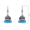 Gehna Jaipur Turquoise Color Zircon Beads Jhumki  Earring In Silver For Girls & Women GE03-1074 - Image 3