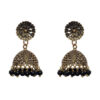Gehna Jaipur Black Onyx Color Zircon Beads Gold Plated Fashionable Jhumki  Earring For Girls & Women GE03-1075