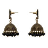 Gehna Jaipur Black Onyx Color Zircon Beads Gold Plated Fashionable Jhumki  Earring For Girls & Women GE03-1075 - Image 4