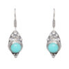 Gehna Jaipur Blue Chalcedony Color Stone Earrings In German Silver  For Girls & Women GE01-1076