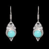 Gehna Jaipur Blue Chalcedony Color Stone Earrings In German Silver  For Girls & Women GE01-1076 - Image 5