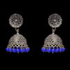 Gehna Jaipur Blue Color Zircon Beads Gold Plated Jhumki Earring For Girls & Women GE03-1076 - Image 5