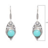 Gehna Jaipur Blue Chalcedony Color Stone Earrings In German Silver  For Girls & Women GE01-1076 - Image 3