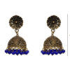 Gehna Jaipur Blue Color Zircon Beads Gold Plated Jhumki Earring For Girls & Women GE03-1076 - Image 3