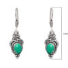 Gehna Jaipur Malachite Color Stone Studded Earrings In German Silver  For Girls & Women GE01-1080 - Image 3