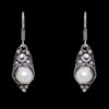 Gehna Jaipur Pearl Color Stone Studded Earrings In German Silver  For Girls & Women GE01-1082 - Image 5