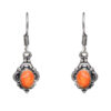 Gehna Jaipur Red Turquoise Color Stone Studded Earrings In German Silver  For Girls & Women GE01-1083