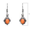 Gehna Jaipur Red Turquoise Color Stone Studded Earrings In German Silver  For Girls & Women GE01-1083 - Image 3