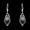 Gehna Jaipur Black Spinel Color Stone Studded Earrings In German Silver  For Girls & Women GE01-1084 - Image 2