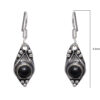 Gehna Jaipur Black Spinel Color Stone Studded Earrings In German Silver  For Girls & Women GE01-1084