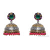 Gehna Jaipur  Fashionable Emerald, Ruby & Topaz Color Zircon Studded Earrings For Girls & Women GE03-1084 - Image 3