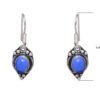 Gehna Jaipur Dumortierite Color Stone Studded Earrings In German Silver  For Girls & Women GE01-1086 - Image 3