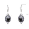 Gehna Jaipur Black Spinel Color Stone Studded Earrings In German Silver  For Girls & Women GE01-1088 - Image 3