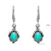 Gehna Jaipur Turquoise Color Stone Earrings In German Silver  For Girls & Women GE01-1089 - Image 3