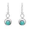 Gehna Jaipur Green Onyx Color Stone Earrings In German Silver  For Girls & Women GE01-1091