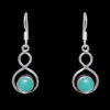 Gehna Jaipur Green Onyx Color Stone Earrings In German Silver  For Girls & Women GE01-1091 - Image 5