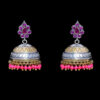 Gehna Jaipur  Handmade Ruby & Pink Topaz Color Zircon Studded Earrings For Girls & Women GE03-1091 - Image 4