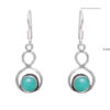 Gehna Jaipur Green Onyx Color Stone Earrings In German Silver  For Girls & Women GE01-1091 - Image 3