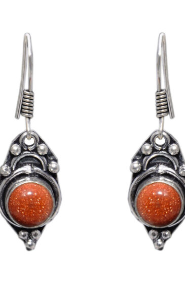 Gehna Jaipur Sun Sitara Color Stone Studded Earrings In German Silver  For Girls & Women GE01-1093