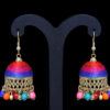 Gehna Jaipur Multicolor Zircon Beads With Colorful Jhumki Earrings For Girls & Women GE03-1095 - Image 4