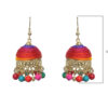 Gehna Jaipur Multicolor Zircon Beads With Colorful Jhumki Earrings For Girls & Women GE03-1096 - Image 3
