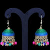 Gehna Jaipur Multicolor Zircon Beads With Colorful Jhumki Earrings For Girls & Women GE03-1097 - Image 5