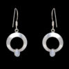 Gehna Jaipur Natural Rainbow Moonstone Earrings In German Silver  For Girls & Women GE01-1099 - Image 5