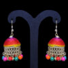 Gehna Jaipur Multicolor Zircon Beads With Colorful Jhumki Earrings For Girls & Women GE03-1099 - Image 4