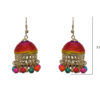 Gehna Jaipur Multicolor Zircon Beads With Colorful Jhumki Earrings For Girls & Women GE03-1099 - Image 3