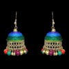 Gehna Jaipur Multicolor Zircon Beads With Colorful Jhumki Earrings For Girls & Women GE03-1100 - Image 4