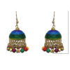 Gehna Jaipur Multicolor Zircon Beads With Colorful Jhumki Earrings For Girls & Women GE03-1100 - Image 3