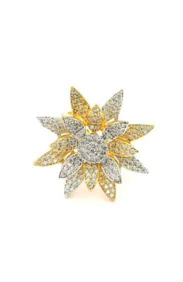 Gehna Jaipur  Star shape Cubic Zirconia Studded Ring Adjustable Size For Girls & Women FR-1101