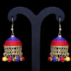 Gehna Jaipur Multicolor Zircon Beads With Colorful Jhumki Earrings For Girls & Women GE03-1101 - Image 4