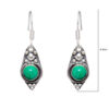 Gehna Jaipur Malachite Color Stone Studded Earrings In German Silver  For Girls & Women GE01-1102