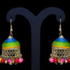 Gehna Jaipur Multicolor Zircon Beads With Colorful Jhumki Earrings For Girls & Women GE03-1102 - Image 2