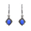 Gehna Jaipur Dumortierite Color Stone Studded Earrings In German Silver  For Girls & Women GE01-1103
