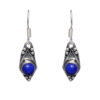 Gehna Jaipur Dumortierite Color Stone Studded Earrings In German Silver  For Girls & Women GE01-1104