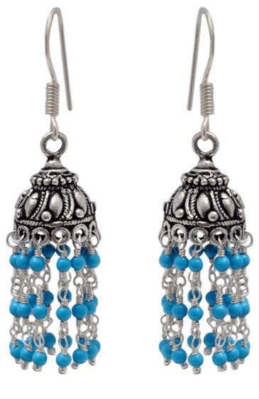 Gehna Jaipur Turquoise Color Zircon Beads Stylish Earring For Girls & Women GE03-1104