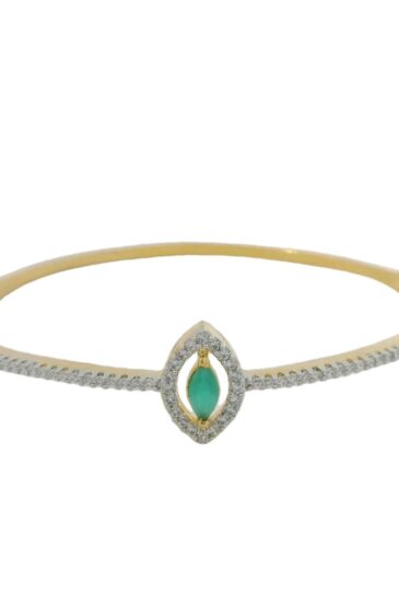 Gehna Jaipur emerald & cubic zirconia studded stylish gold plated  For Girls & Women FB-1105