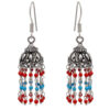 Gehna Jaipur Turquoise & Red Jasper Color Zircon Beads Earring For Girls & Women GE03-1105