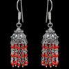 Gehna Jaipur Red Jasper Color Zircon Beads Earring In Silver For Girls & Women GE03-1108 - Image 5