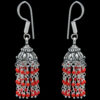 Gehna Jaipur Red Jasper Color Zircon Beads Earring In Silver For Girls & Women GE03-1108 - Image 4