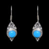 Gehna Jaipur Blue Chalcedony Color Stone Earrings In German Silver  For Girls & Women GE01-1109 - Image 3