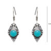 Gehna Jaipur Blue Chalcedony Color Stone Earrings In German Silver  For Girls & Women GE01-1110