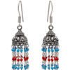Gehna Jaipur Turquoise & Red Jasper Color Zircon Beads Earring For Girls & Women GE03-1110
