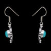 Gehna Jaipur Blue Chalcedony Color Stone Earrings In German Silver  For Girls & Women GE01-1110 - Image 4